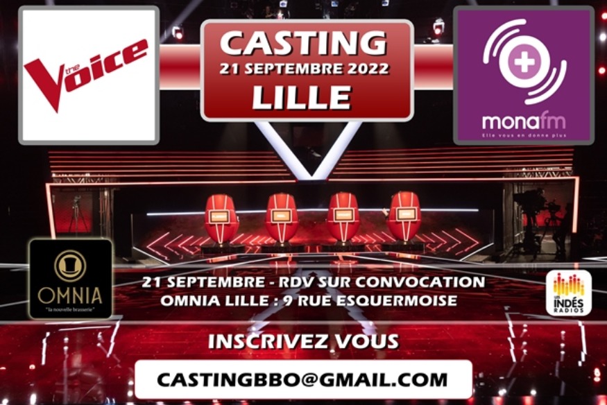 Casting The Voice à Lille avec Mona FM